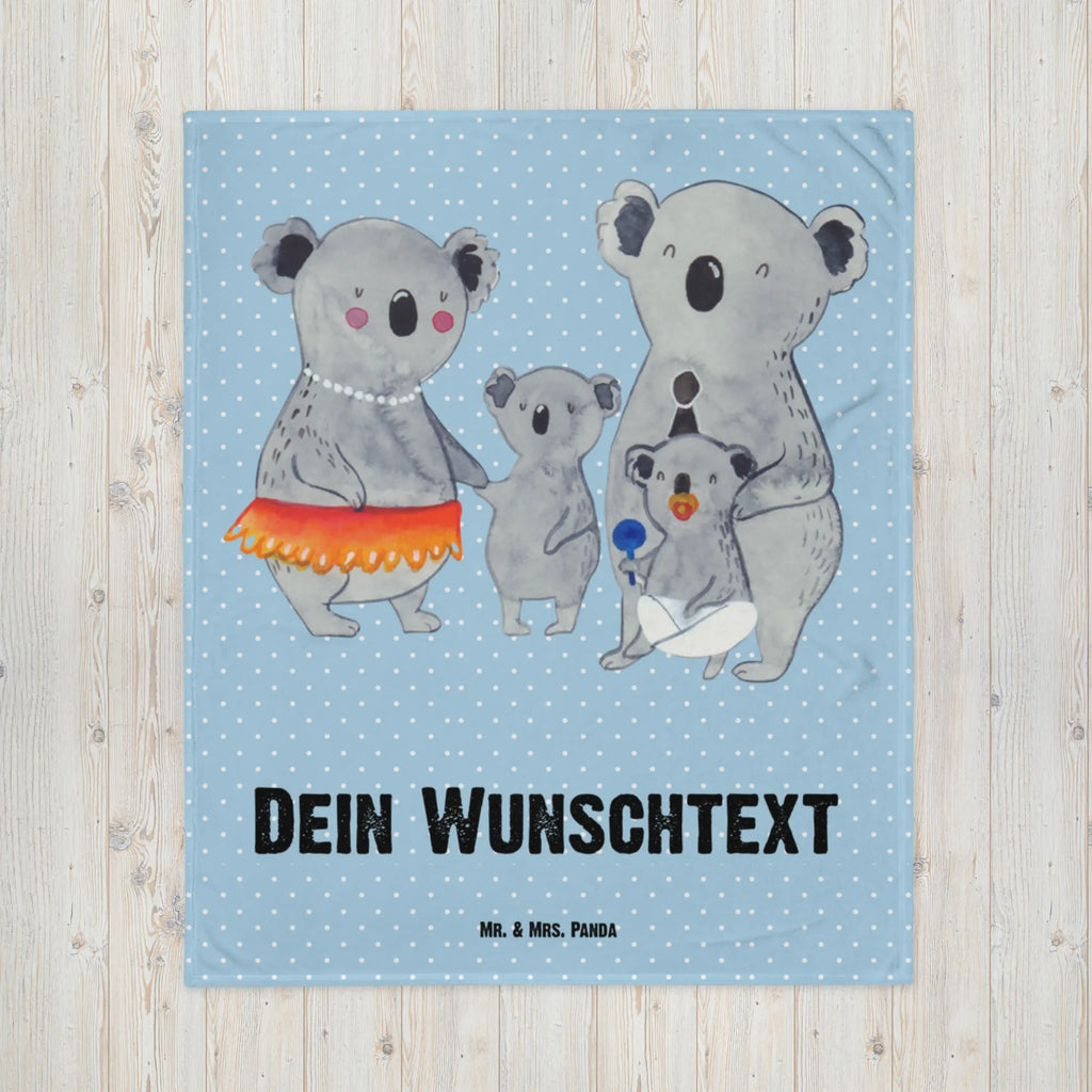 Babydecke mit Namen Koala Familie Babdyecke personalisiert, Babydecke mit Namen, Babydecke bedrucken, Babygeschenk personalisiet, Babygeschenk mit Namen, Krabbeldecke mit Namen, Krabbeldecke personalisiert, Familie, Vatertag, Muttertag, Bruder, Schwester, Mama, Papa, Oma, Opa, Koala, Koalas, Family, Kinder, Geschwister, Familienleben