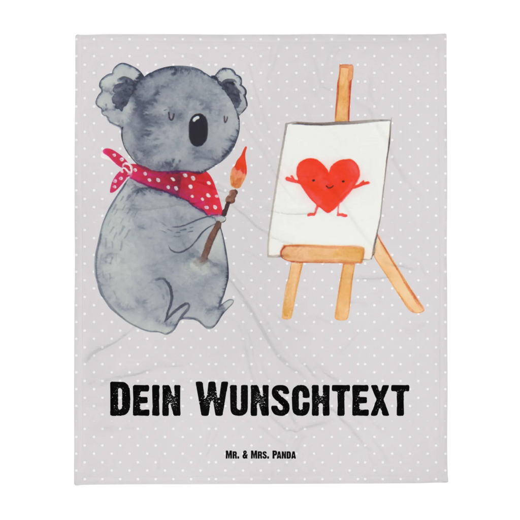 Babydecke mit Namen Koala Künstler Babdyecke personalisiert, Babydecke mit Namen, Babydecke bedrucken, Babygeschenk personalisiet, Babygeschenk mit Namen, Krabbeldecke mit Namen, Krabbeldecke personalisiert, Koala, Koalabär, Liebe, Liebensbeweis, Liebesgeschenk, Gefühle, Künstler, zeichnen