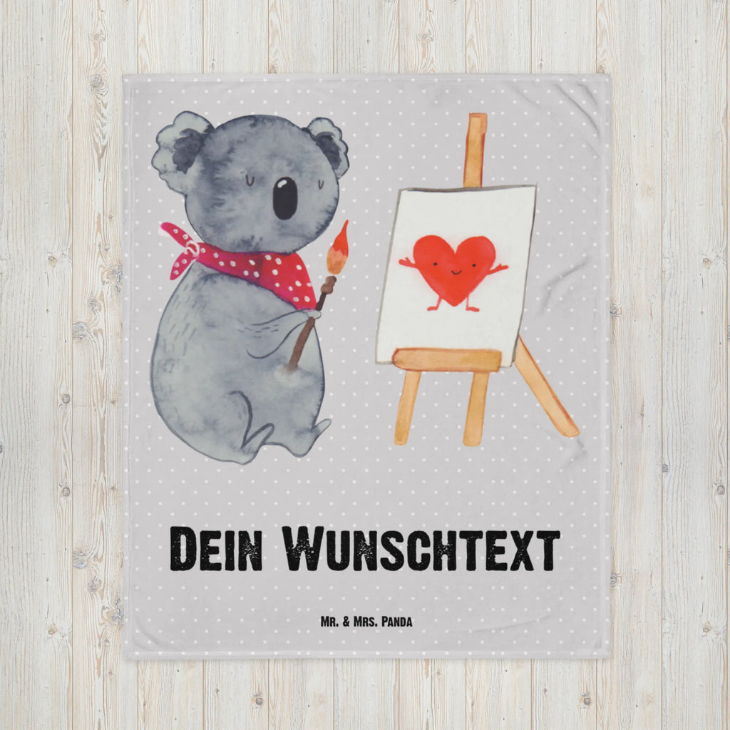 Babydecke mit Namen Koala Künstler Babdyecke personalisiert, Babydecke mit Namen, Babydecke bedrucken, Babygeschenk personalisiet, Babygeschenk mit Namen, Krabbeldecke mit Namen, Krabbeldecke personalisiert, Koala, Koalabär, Liebe, Liebensbeweis, Liebesgeschenk, Gefühle, Künstler, zeichnen