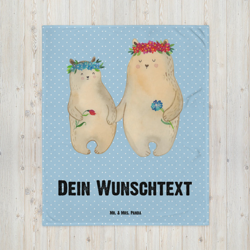 Baby blanket with name Bears with flower crown Babdyecke personalisiert, Babydecke mit Namen, Babydecke bedrucken, Babygeschenk personalisiet, Babygeschenk mit Namen, Krabbeldecke mit Namen, Krabbeldecke personalisiert, Familie, Vatertag, Muttertag, Bruder, Schwester, Mama, Papa, Oma, Opa, Bär, Bären, Mutter, Mutti, Mami, Lieblingsmensch, Lieblingsmama, beste Mutter, weltbeste Mama, Geschenk Mama. Muttertag, Tochter, Kind, Kinder, Töchter, Family, Vorbild