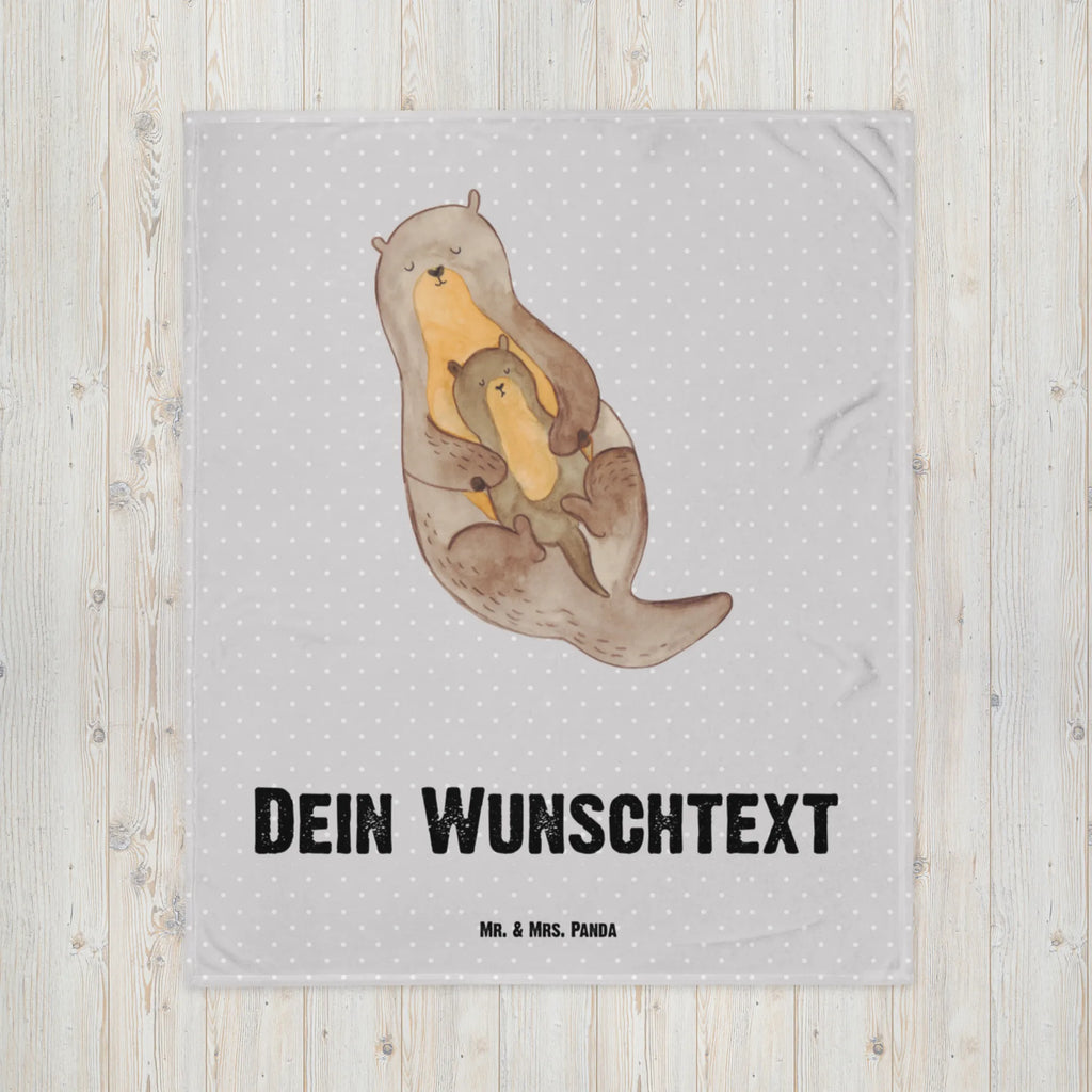 Babydecke mit Namen Otter mit Kind Babdyecke personalisiert, Babydecke mit Namen, Babydecke bedrucken, Babygeschenk personalisiet, Babygeschenk mit Namen, Krabbeldecke mit Namen, Krabbeldecke personalisiert, Otter, Fischotter, Seeotter, Otter Seeotter See Otter