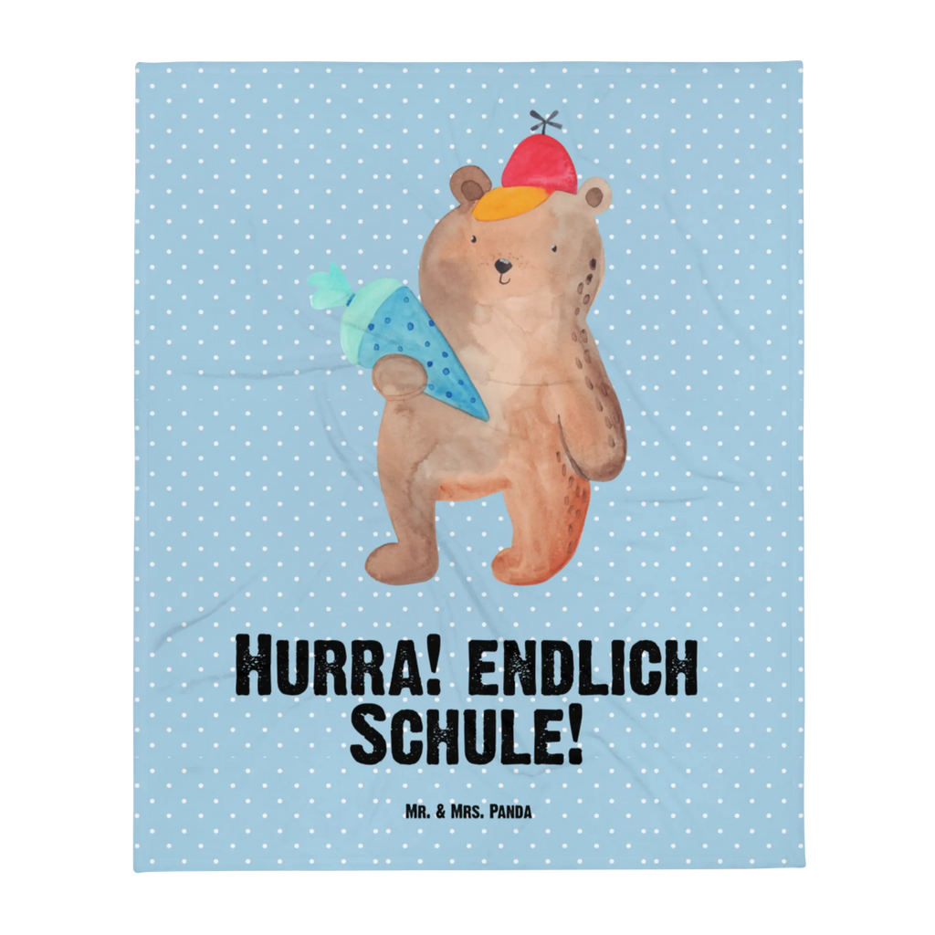 Babydecke Bär Schultüte Babydecke, Babygeschenk, Geschenk Geburt, Babyecke Kuscheldecke, Krabbeldecke, Bär, Teddy, Teddybär, Bär Motiv, Schultüte, Erster Schultag Geschenk, Einschulung Geschenk, Schule Geschenk, Grundschule, Schulanfang, Schulbeginn