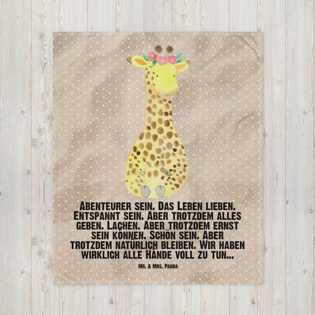 Babydecke Giraffe Blumenkranz Babydecke, Babygeschenk, Geschenk Geburt, Babyecke Kuscheldecke, Krabbeldecke, Afrika, Wildtiere, Giraffe, Blumenkranz, Abenteurer, Selbstliebe, Freundin