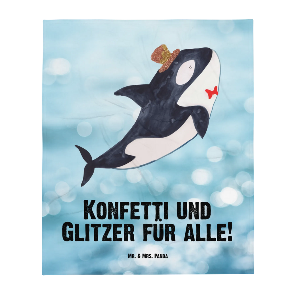 Babydecke Orca Zylinder Babydecke, Babygeschenk, Geschenk Geburt, Babyecke Kuscheldecke, Krabbeldecke, Meerestiere, Meer, Urlaub, Narwal, Glitter, Konfetti, Glitzer, Geburtstag, Feier, Fete, Fest, Glückwunsch, Orca