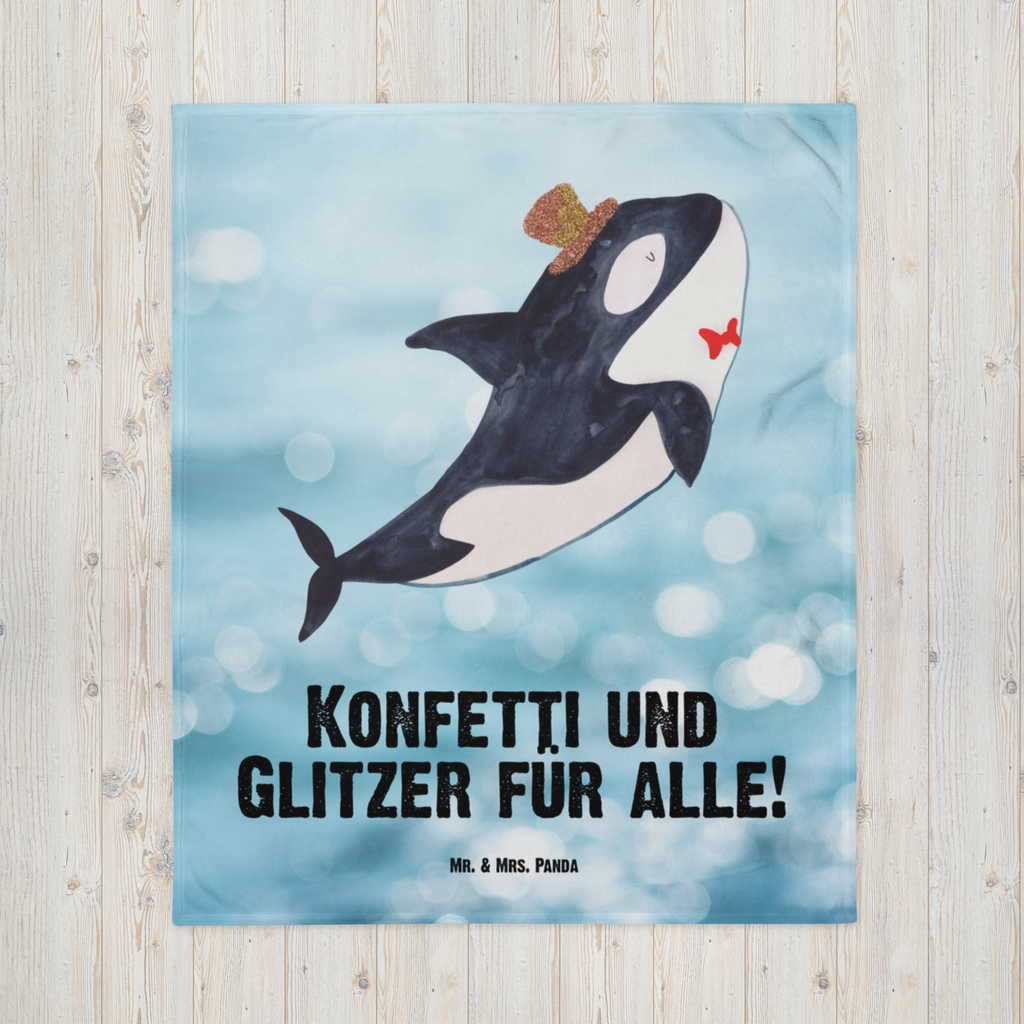 Babydecke Orca Zylinder Babydecke, Babygeschenk, Geschenk Geburt, Babyecke Kuscheldecke, Krabbeldecke, Meerestiere, Meer, Urlaub, Narwal, Glitter, Konfetti, Glitzer, Geburtstag, Feier, Fete, Fest, Glückwunsch, Orca