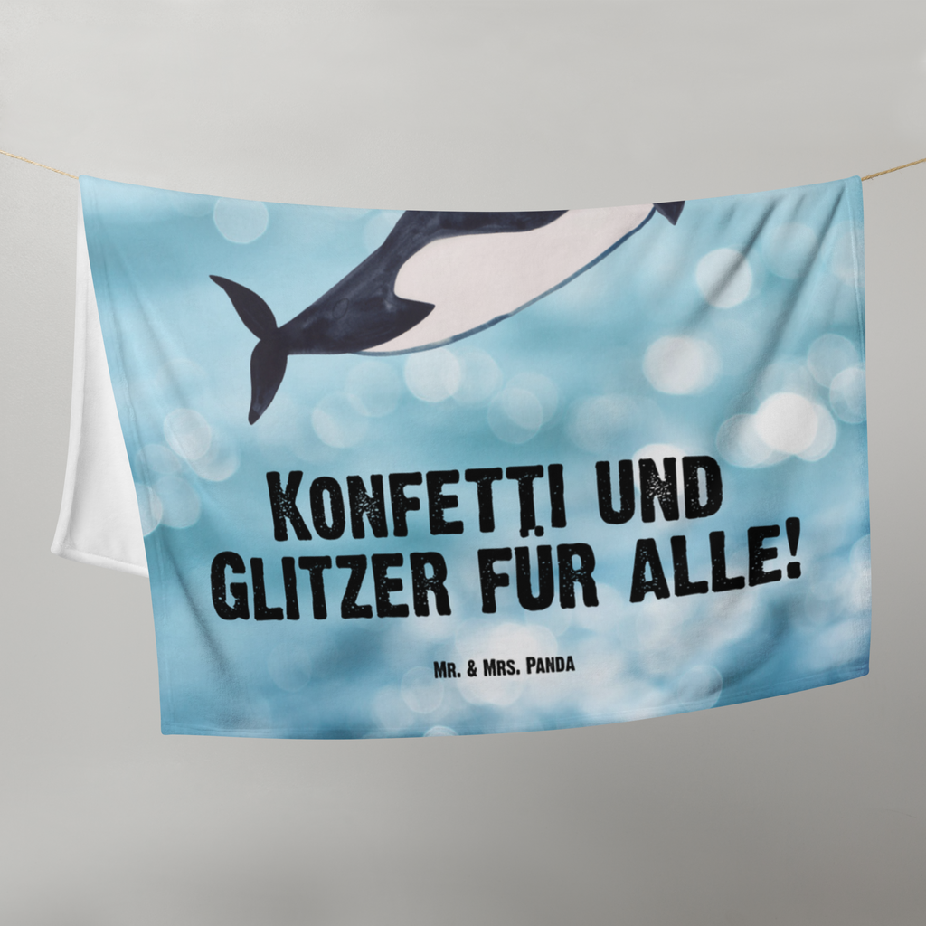 Babydecke Orca Zylinder Babydecke, Babygeschenk, Geschenk Geburt, Babyecke Kuscheldecke, Krabbeldecke, Meerestiere, Meer, Urlaub, Narwal, Glitter, Konfetti, Glitzer, Geburtstag, Feier, Fete, Fest, Glückwunsch, Orca