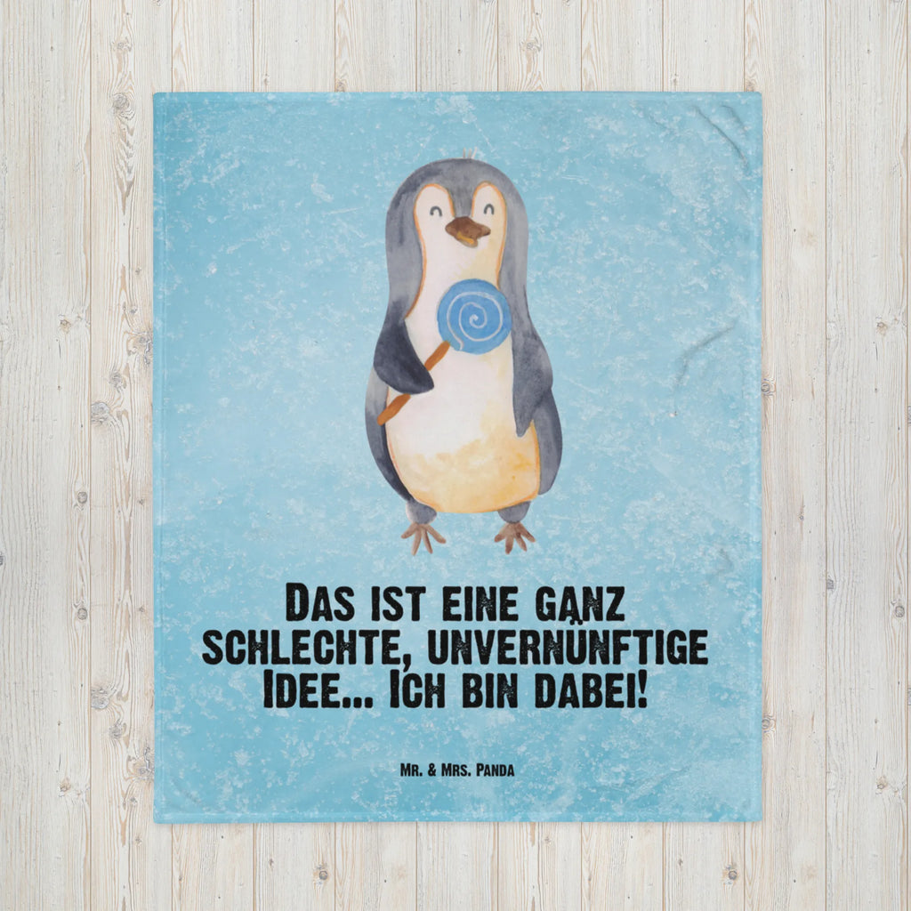 Babydecke Pinguin Lolli Babydecke, Babygeschenk, Geschenk Geburt, Babyecke Kuscheldecke, Krabbeldecke, Pinguin, Pinguine, Lolli, Süßigkeiten, Blödsinn, Spruch, Rebell, Gauner, Ganove, Rabauke