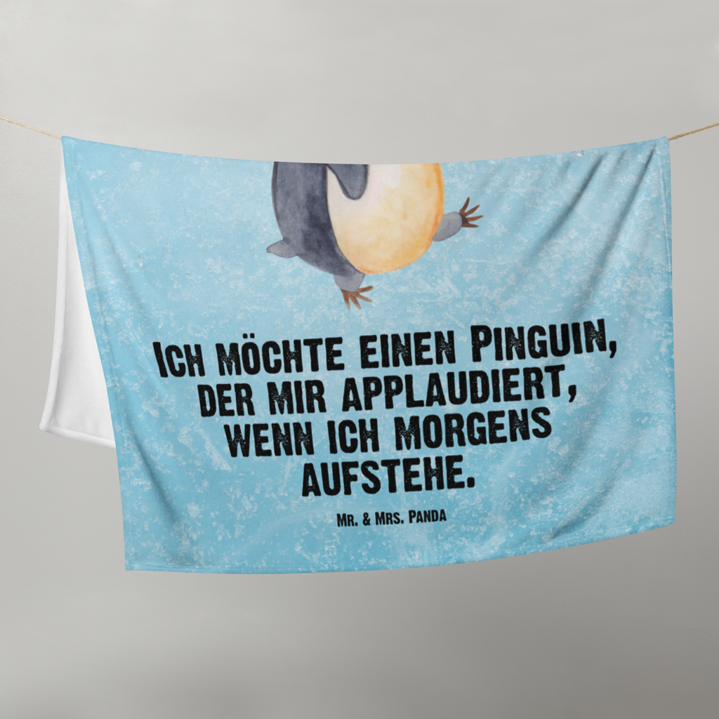 Babydecke Pinguin marschierend Babydecke, Babygeschenk, Geschenk Geburt, Babyecke Kuscheldecke, Krabbeldecke, Pinguin, Pinguine, Frühaufsteher, Langschläfer, Bruder, Schwester, Familie