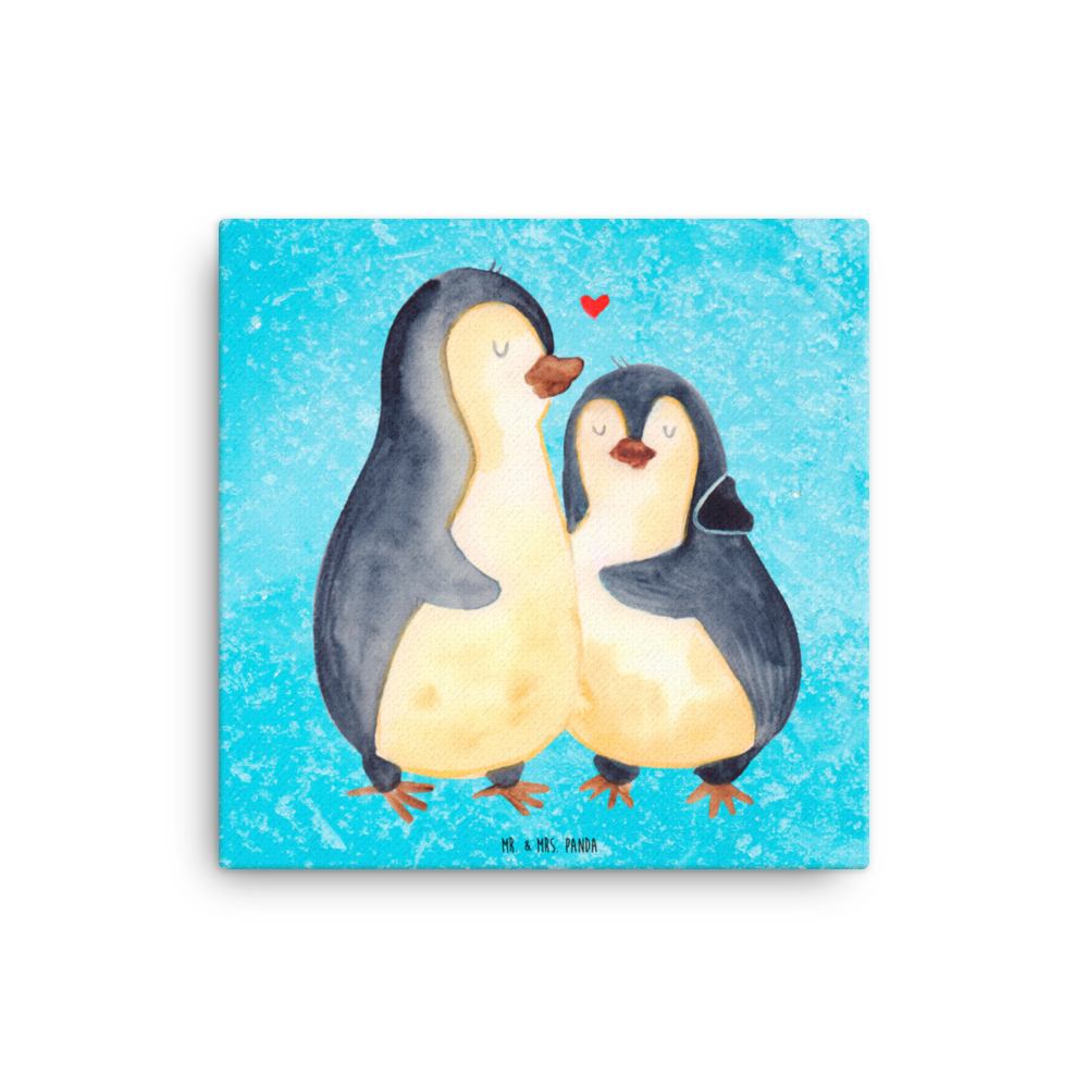 Leinwand Bild Pinguin umarmend Leinwand, Bild, Kunstdruck, Wanddeko, Dekoration, Pinguin, Liebe, Liebespaar, Liebesbeweis, Liebesgeschenk, Verlobung, Jahrestag, Hochzeitstag, Hochzeit, Hochzeitsgeschenk