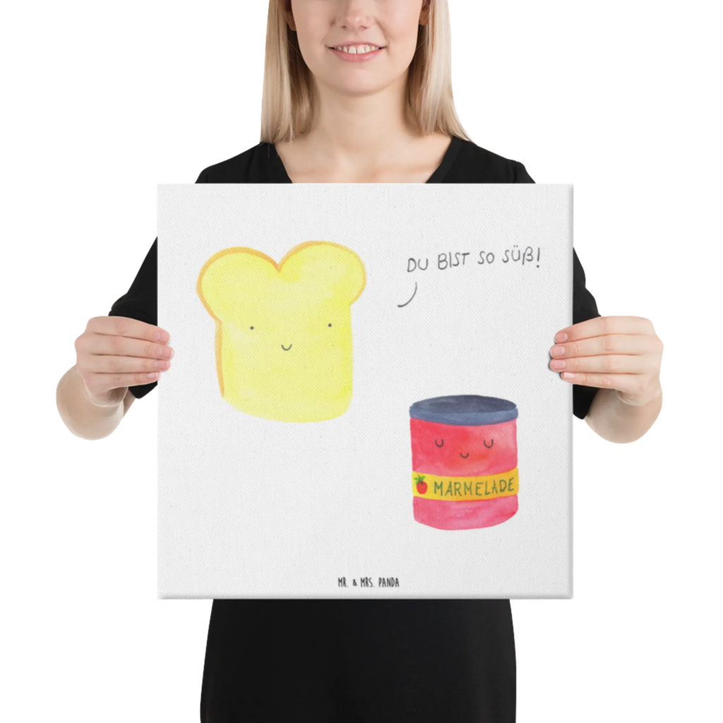 Canvas picture toast jam Leinwand, Bild, Kunstdruck, Wanddeko, Dekoration, Tiermotive, Gute Laune, lustige Sprüche, Tiere, Toast, Marmelade, Dreamteam, süße Postkarte, süß, Küche Deko, Küche Spruch, Frühstück Einladung, Brot, Toastbrot