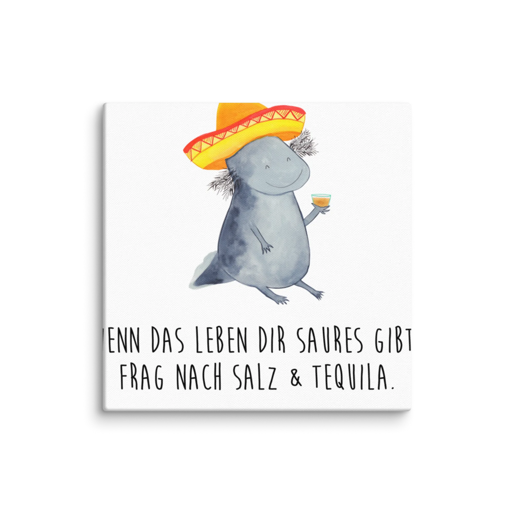 Leinwand Bild Axolotl Tequila Leinwand, Bild, Kunstdruck, Wanddeko, Dekoration, Axolotl, Molch, Mexico, Mexiko, Sombrero, Zitrone, Tequila, Motivation, Spruch, Schwanzlurch, Lurch, Lurche, Axolot, Feuerdrache, Feuersalamander