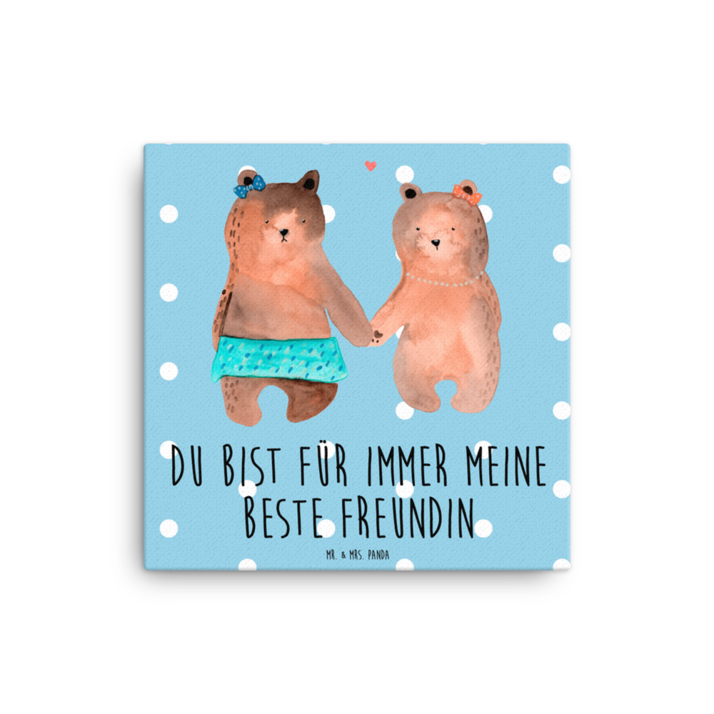 Leinwand Bild Bär Freundin Leinwand, Bild, Kunstdruck, Wanddeko, Dekoration, Bär, Teddy, Teddybär, Bär Freundin Beste Freund Liebe Liebesbeweis Verliebt Kumpel Kumpeliene