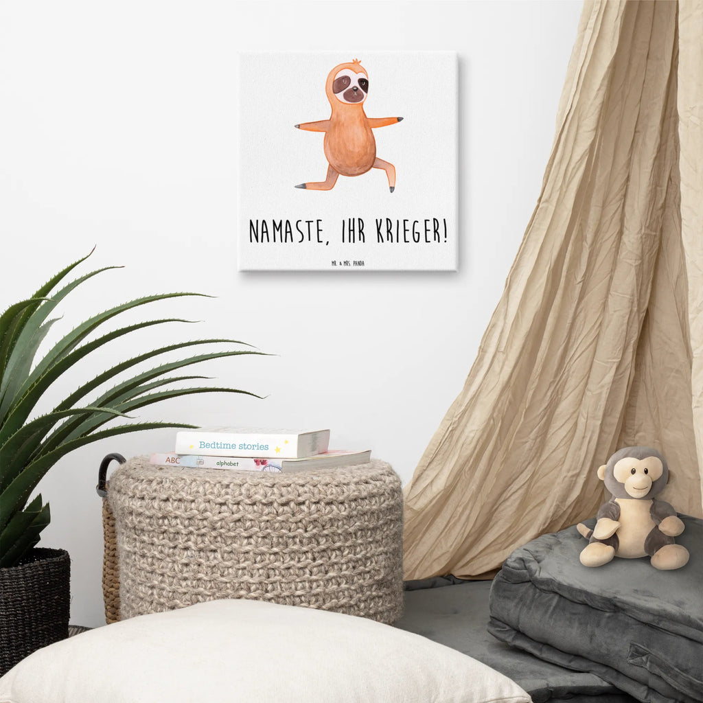 Canvas picture sloth yoga Leinwand, Bild, Kunstdruck, Wanddeko, Dekoration, Faultier, Faultier Geschenk, Faultier Deko, Faultiere, faul, Lieblingstier, Yoga, Namaste, Krieger, Yogaübungen, Meditation, Atmung, Gelassenheit, Entspannung