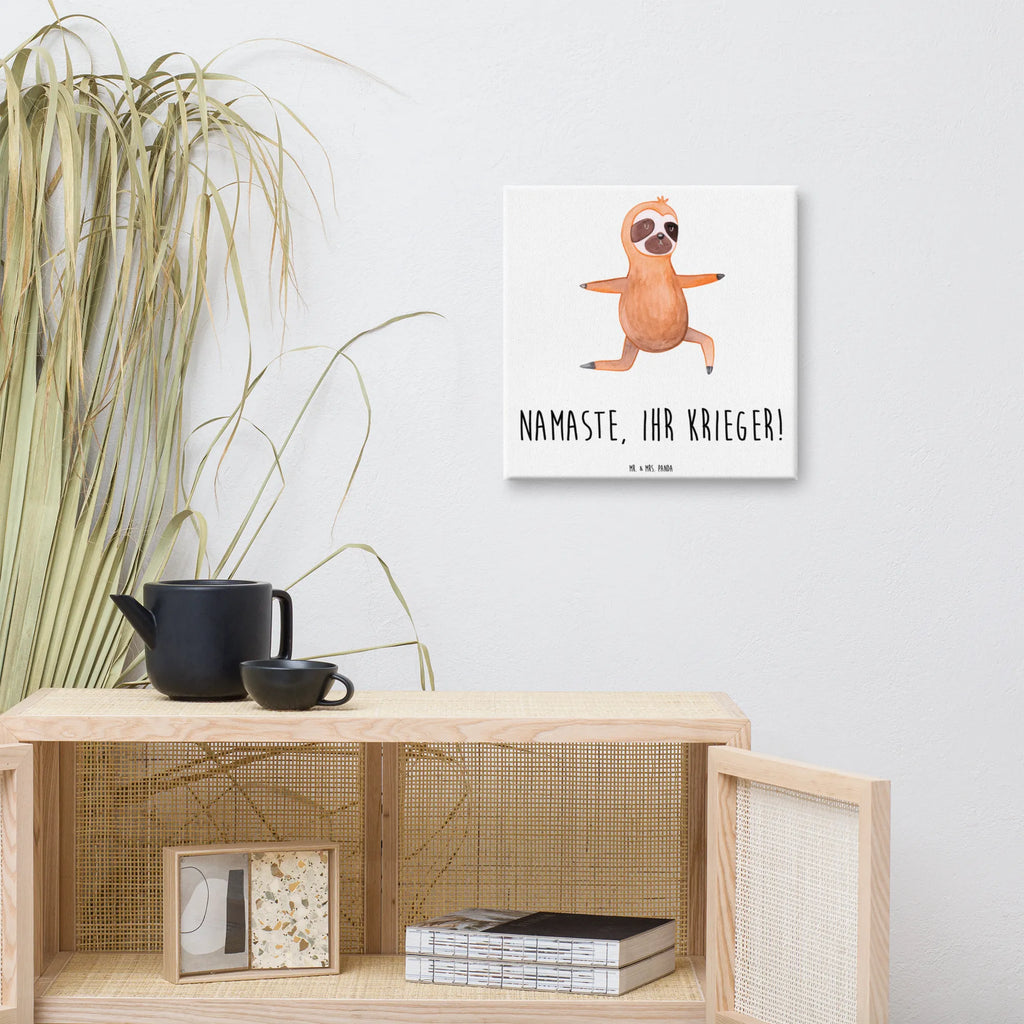 Canvas picture sloth yoga Leinwand, Bild, Kunstdruck, Wanddeko, Dekoration, Faultier, Faultier Geschenk, Faultier Deko, Faultiere, faul, Lieblingstier, Yoga, Namaste, Krieger, Yogaübungen, Meditation, Atmung, Gelassenheit, Entspannung