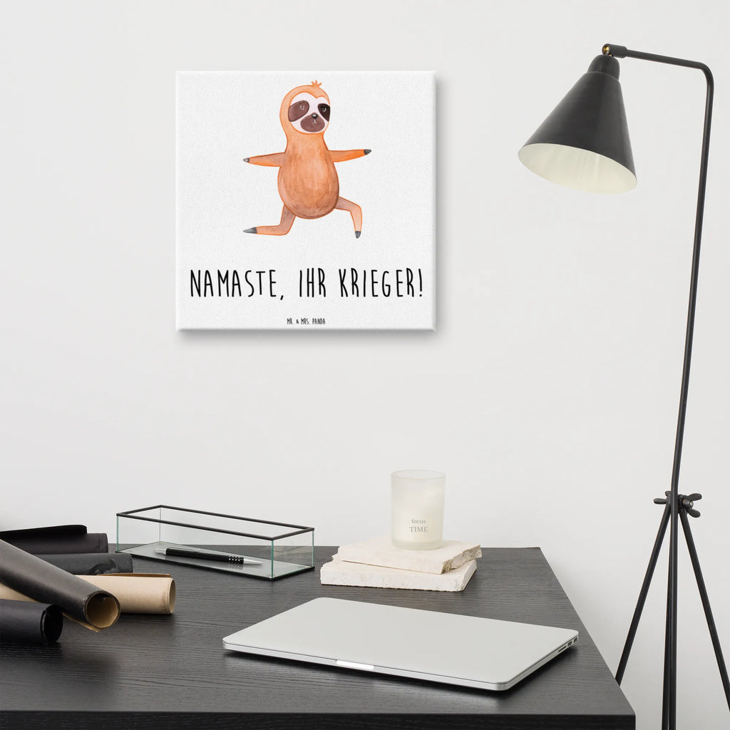 Canvas picture sloth yoga Leinwand, Bild, Kunstdruck, Wanddeko, Dekoration, Faultier, Faultier Geschenk, Faultier Deko, Faultiere, faul, Lieblingstier, Yoga, Namaste, Krieger, Yogaübungen, Meditation, Atmung, Gelassenheit, Entspannung