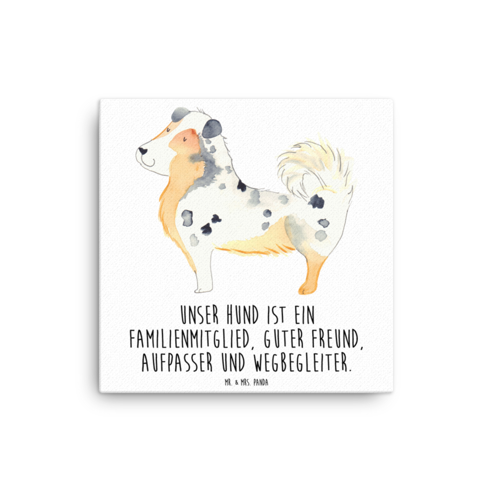 Leinwand Bild Hund Australien Shepherd Leinwand, Bild, Kunstdruck, Wanddeko, Dekoration, Hund, Hundemotiv, Haustier, Hunderasse, Tierliebhaber, Hundebesitzer, Sprüche, Australien Shepherd, Shepherd, Hundeliebe, Familienhund, Spruch