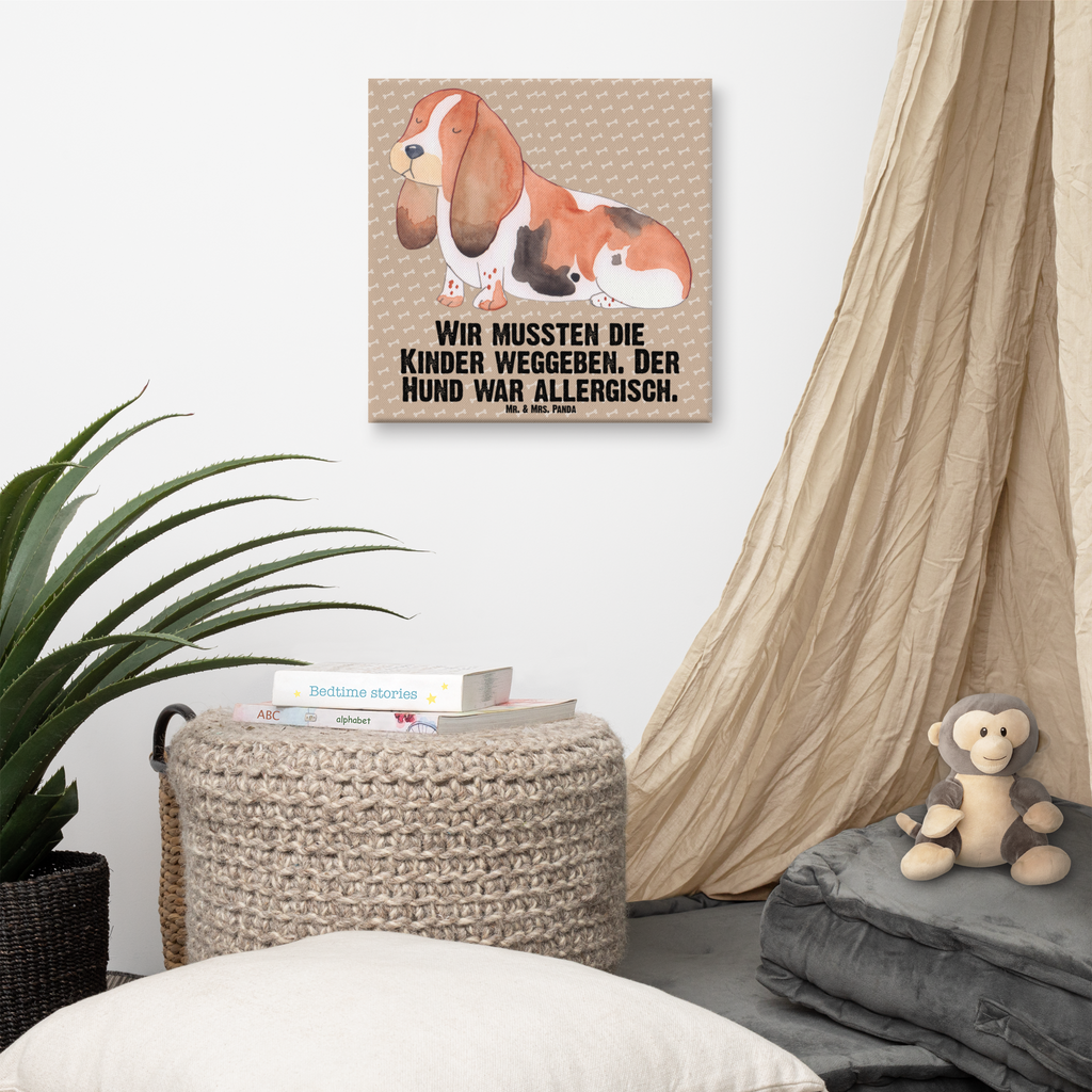 Leinwand Bild Hund Basset Hound Leinwand, Bild, Kunstdruck, Wanddeko, Dekoration, Hund, Hundemotiv, Haustier, Hunderasse, Tierliebhaber, Hundebesitzer, Sprüche, Basset Hound, Basset, Hundeliebe, kinderlos