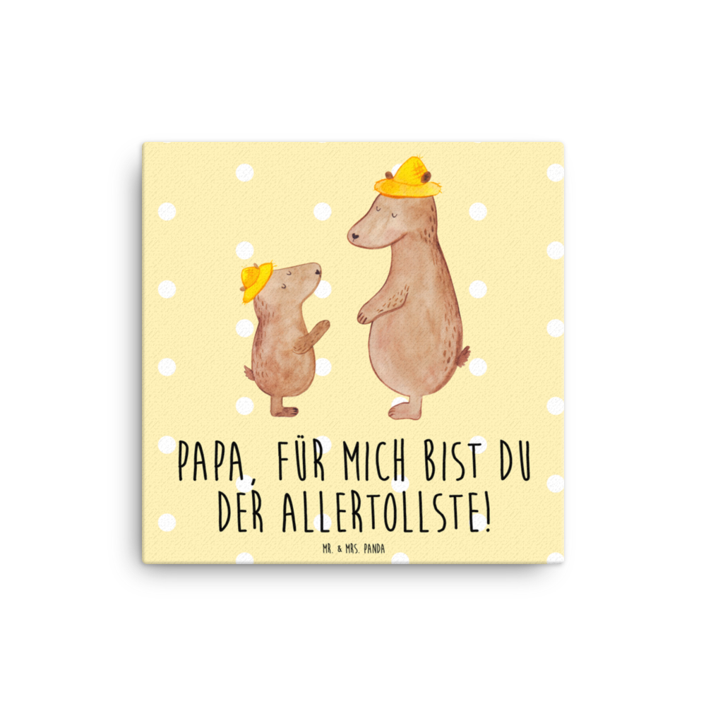 Leinwand Bild Bären mit Hut Leinwand, Bild, Kunstdruck, Wanddeko, Dekoration, Familie, Vatertag, Muttertag, Bruder, Schwester, Mama, Papa, Oma, Opa, Bär, Bären, Vater, Papi, Paps, Dad, Daddy, Lieblingsmensch, Sohn, Söhne, Kind, Kinder, Vater-Sohn, Family, Vorbild