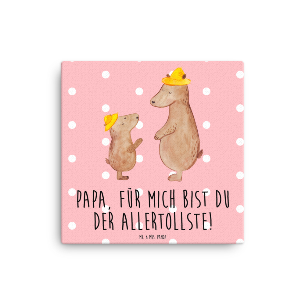 Leinwand Bild Bären mit Hut Leinwand, Bild, Kunstdruck, Wanddeko, Dekoration, Familie, Vatertag, Muttertag, Bruder, Schwester, Mama, Papa, Oma, Opa, Bär, Bären, Vater, Papi, Paps, Dad, Daddy, Lieblingsmensch, Sohn, Söhne, Kind, Kinder, Vater-Sohn, Family, Vorbild