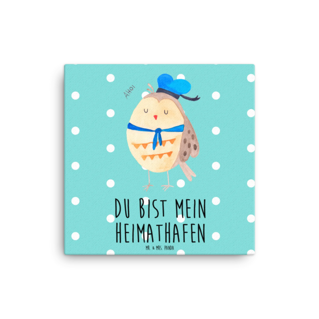 Leinwand Bild Eule Matrosen Leinwand, Bild, Kunstdruck, Wanddeko, Dekoration, Eule, Eule Spruch, Eule Deko, Owl, Wortspiel lustig, Matrose, Freundin, Ehe, Seefahrer, Heimathafen, Hochzeitstag Geschenk