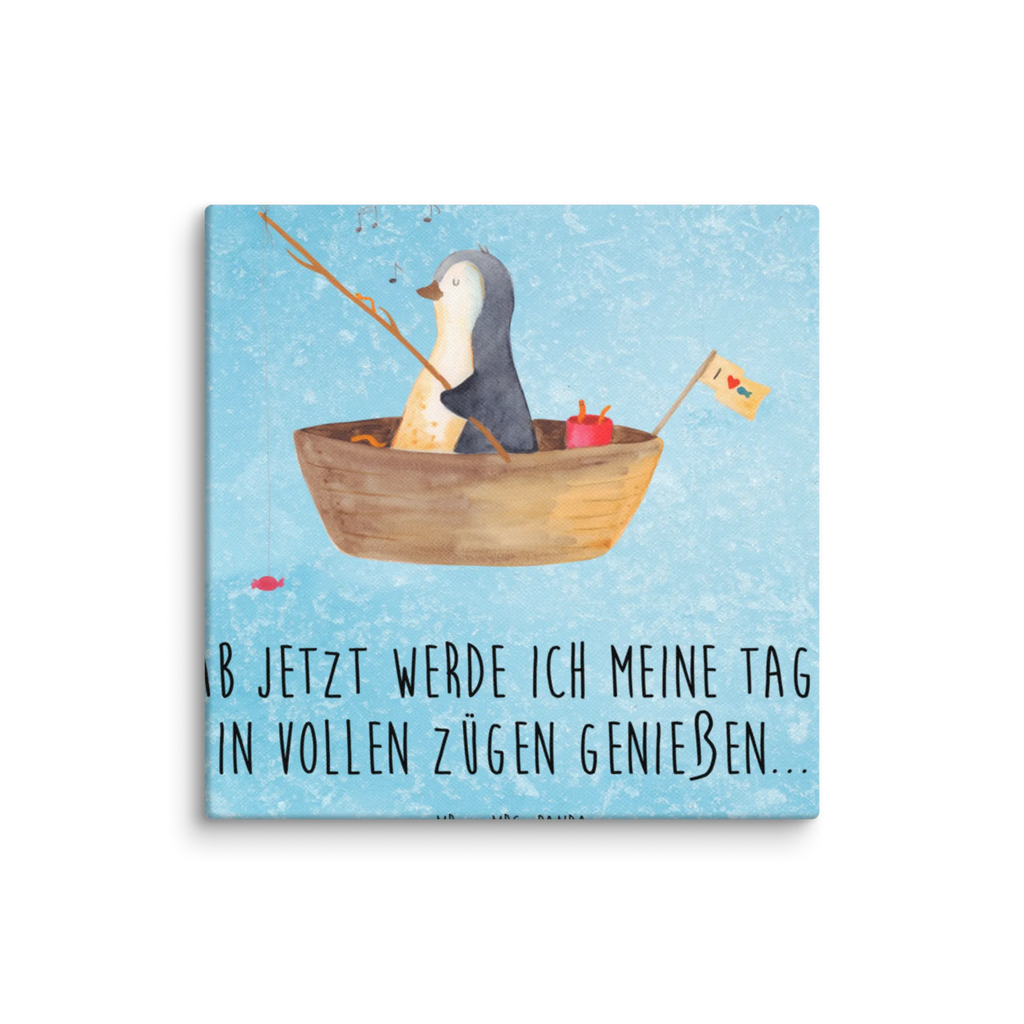 Leinwand Bild Pinguin Angelboot Leinwand, Bild, Kunstdruck, Wanddeko, Dekoration, Pinguin, Pinguine, Angeln, Boot, Angelboot, Lebenslust, Leben, genießen, Motivation, Neustart, Neuanfang, Trennung, Scheidung, Geschenkidee Liebeskummer