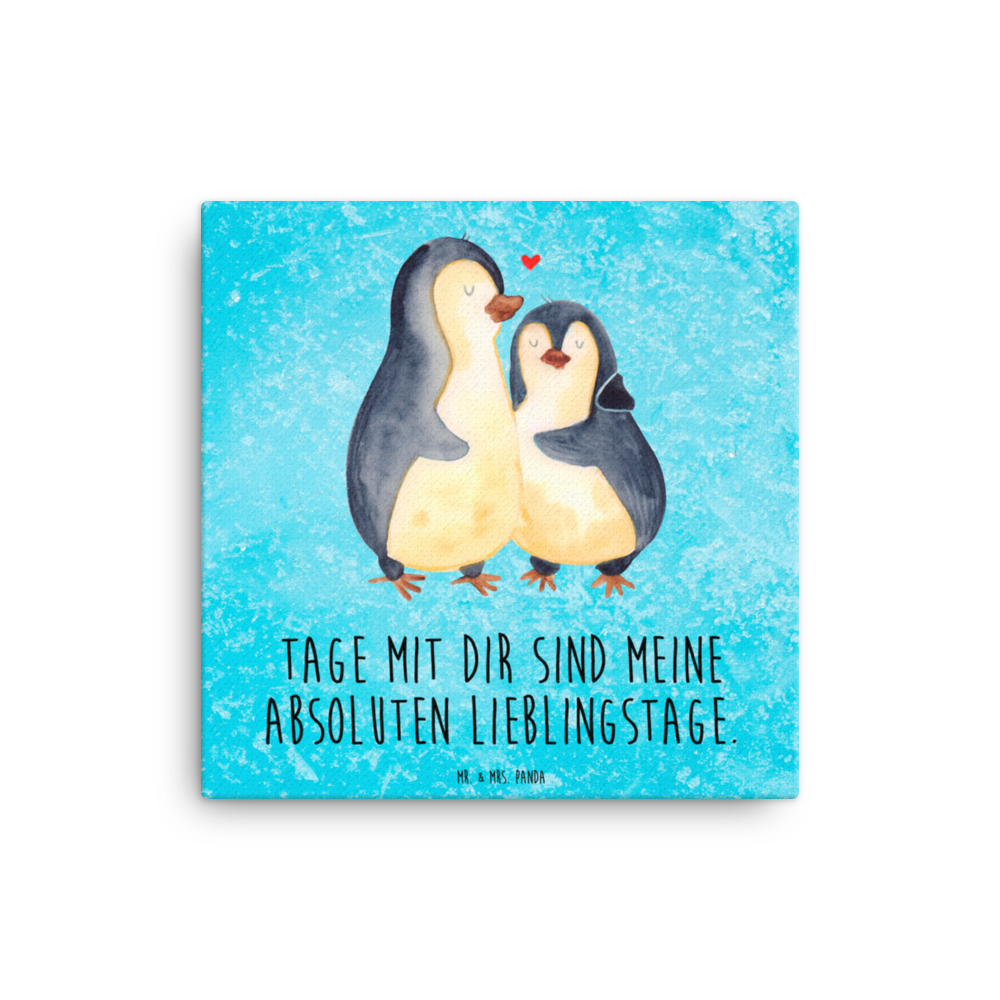 Leinwand Bild Pinguin umarmend Leinwand, Bild, Kunstdruck, Wanddeko, Dekoration, Pinguin, Liebe, Liebespaar, Liebesbeweis, Liebesgeschenk, Verlobung, Jahrestag, Hochzeitstag, Hochzeit, Hochzeitsgeschenk