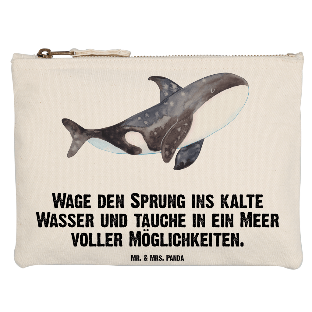 Schminktasche Orca Schminktasche, Kosmetiktasche, Kosmetikbeutel, Stiftemäppchen, Etui, Federmappe, Makeup, XXL, Schminketui, Kosmetiketui, Schlamperetui, Meerestiere, Meer, Urlaub, Orca, Orcas, Killerwal, Wal, Möglichkeiten, Büro, Arbeit, Motivation, Selbstliebe, Neustart, Startup