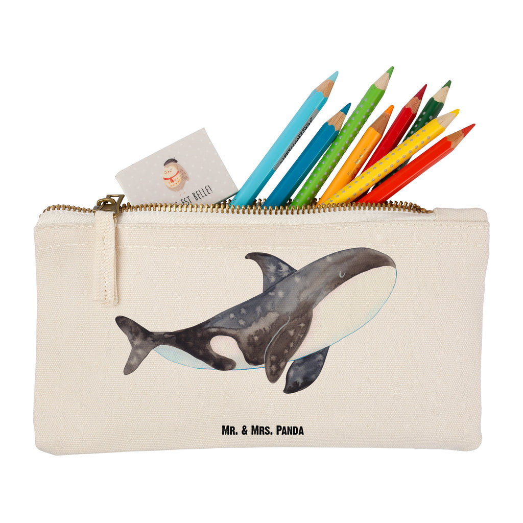 Schminktasche Orca Schminktasche, Kosmetiktasche, Kosmetikbeutel, Stiftemäppchen, Etui, Federmappe, Makeup, XXL, Schminketui, Kosmetiketui, Schlamperetui, Meerestiere, Meer, Urlaub, Orca, Orcas, Killerwal, Wal, Möglichkeiten, Büro, Arbeit, Motivation, Selbstliebe, Neustart, Startup