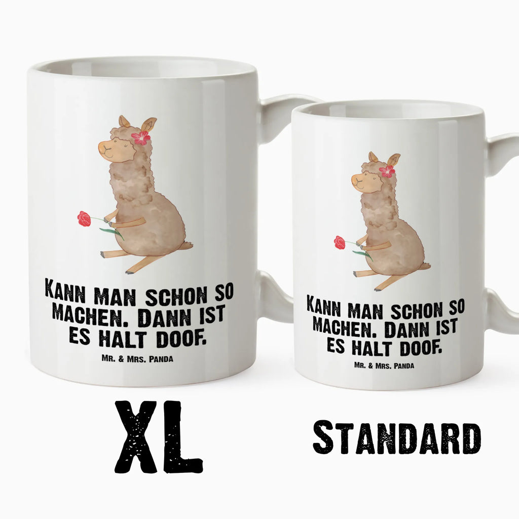 XL Tasse Alpaka Blume XL Tasse, Große Tasse, Grosse Kaffeetasse, XL Becher, XL Teetasse, spülmaschinenfest, Jumbo Tasse, Groß, Alpaka, Lama, Blume, Lamas, Alpaka Zitat, Alpaka Spruch, Alpaka Dekor, Alpaka Geschenk, Alpaka Dekoration, Alpaka Witz, Motiv Alpaka