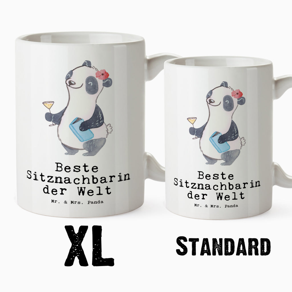 XL Tasse Panda Beste Sitznachbarin der Welt XL Tasse, Große Tasse, Grosse Kaffeetasse, XL Becher, XL Teetasse, spülmaschinenfest, Jumbo Tasse, Groß, für, Dankeschön, Geschenk, Schenken, Geburtstag, Geburtstagsgeschenk, Geschenkidee, Danke, Bedanken, Mitbringsel, Freude machen, Geschenktipp, Sitznachbarin, Stuhlnachbar, Mitschülerin, Nachbarin, Uni, Universität, Seminar, Kommilitone, Tischnachbar, Schule, Mitstudentin, Hochschule, Beste Sitznachbarin der Welt, Weltbeste Sitznachbarin