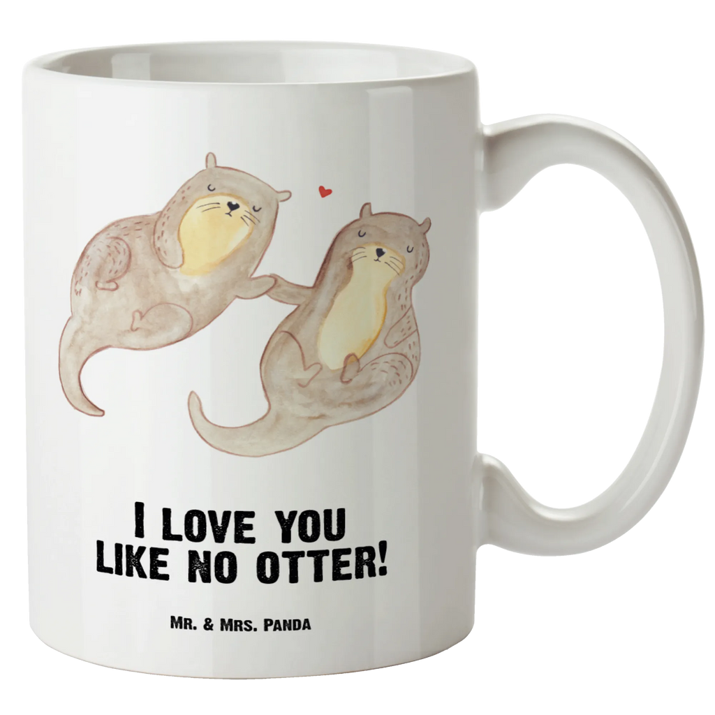 XL Tasse Otter händchenhaltend XL Tasse, Große Tasse, Grosse Kaffeetasse, XL Becher, XL Teetasse, spülmaschinenfest, Jumbo Tasse, Groß, Otter, Fischotter, Seeotter, Otter Seeotter See Otter