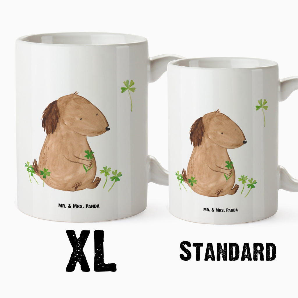 XL Tasse Hund Kleeblatt XL Tasse, Große Tasse, Grosse Kaffeetasse, XL Becher, XL Teetasse, spülmaschinenfest, Jumbo Tasse, Groß, Hund, Hundemotiv, Haustier, Hunderasse, Tierliebhaber, Hundebesitzer, Sprüche, Kleeblatt, Glück, Tagträume, Motivation, Neuanfang, Geschenk, Glücksbringer, Selbstliebe, Achtsamkeit