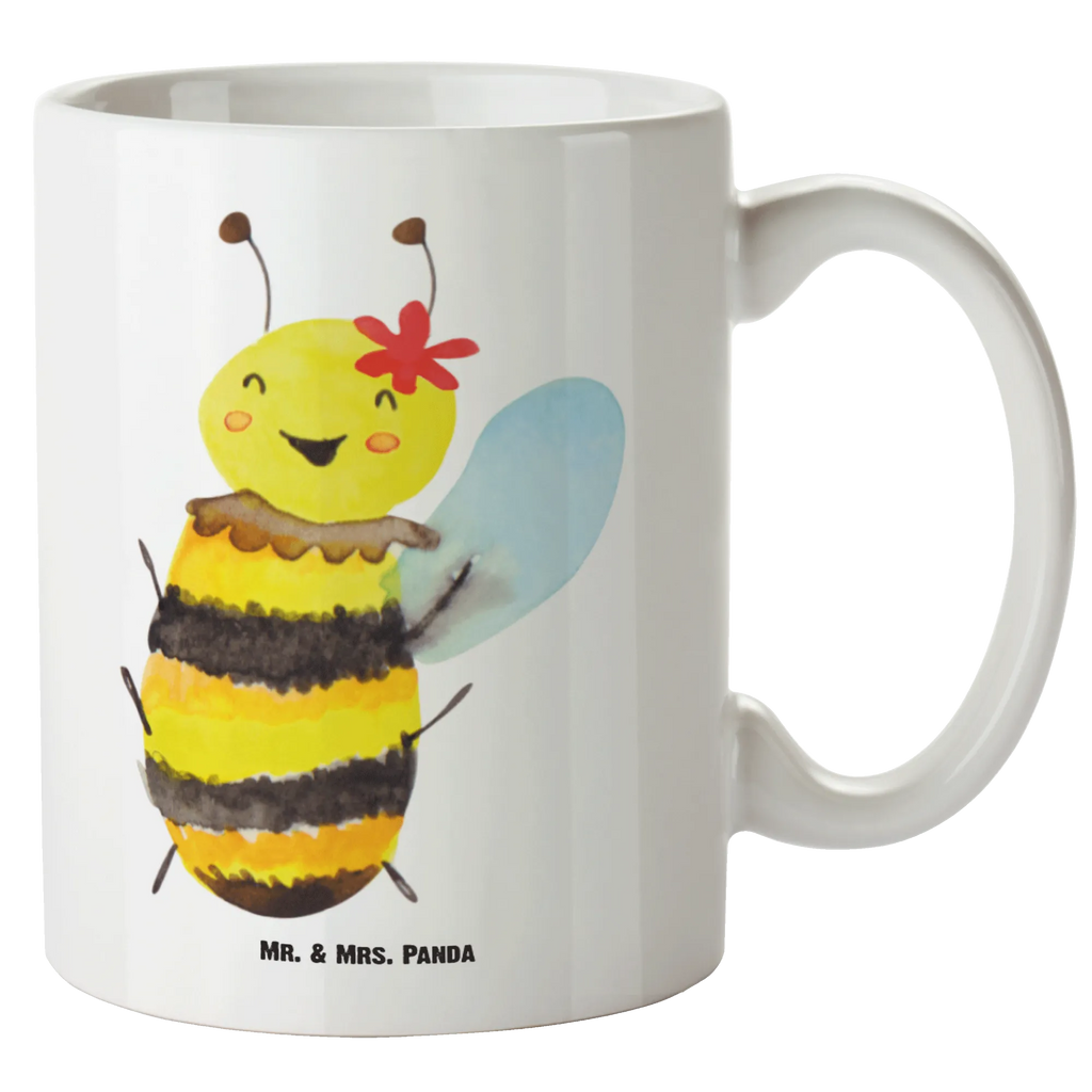 XL Tasse Biene Happy XL Tasse, Große Tasse, Grosse Kaffeetasse, XL Becher, XL Teetasse, spülmaschinenfest, Jumbo Tasse, Groß, Biene, Wespe, Hummel