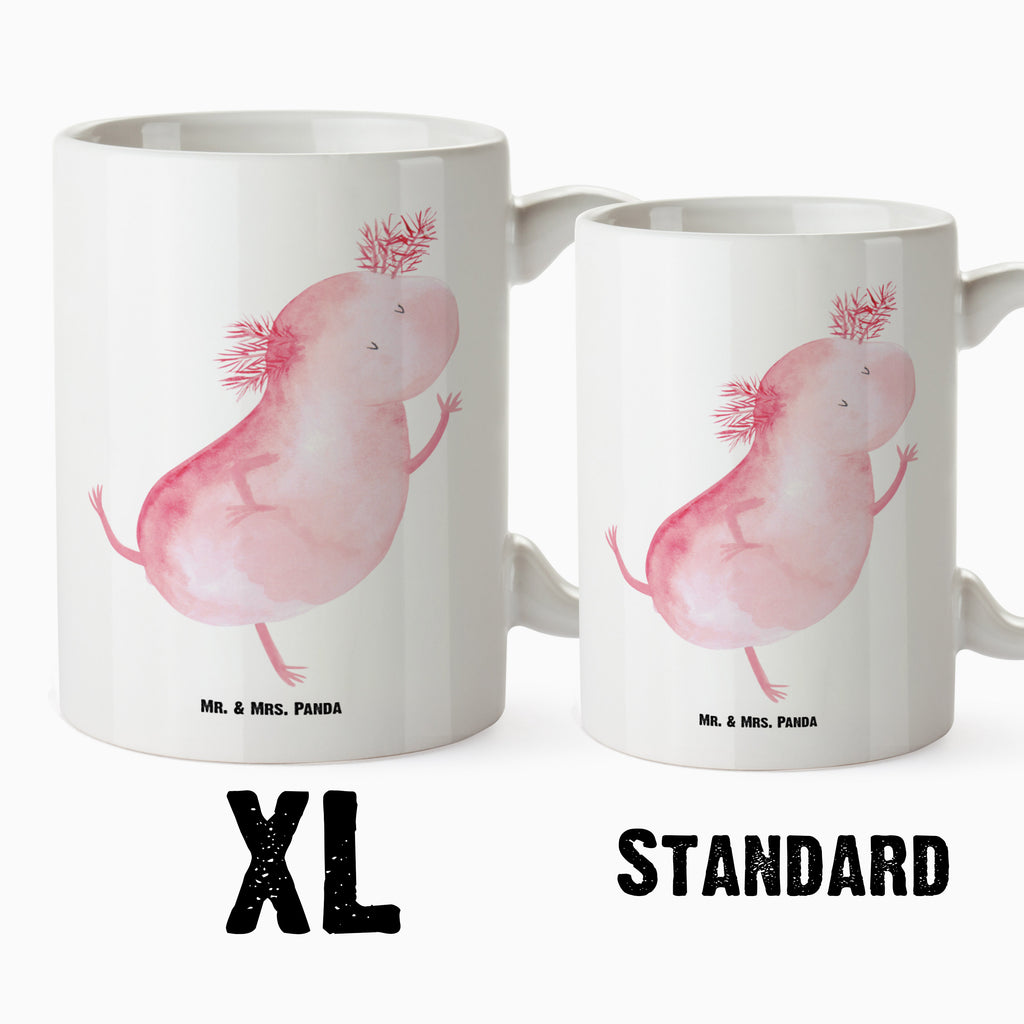 XL Tasse Axolotl tanzt XL Tasse, Große Tasse, Grosse Kaffeetasse, XL Becher, XL Teetasse, spülmaschinenfest, Jumbo Tasse, Groß, Axolotl, Molch, Axolot, Schwanzlurch, Lurch, Lurche, Dachschaden, Sterne, verrückt, Freundin, beste Freundin