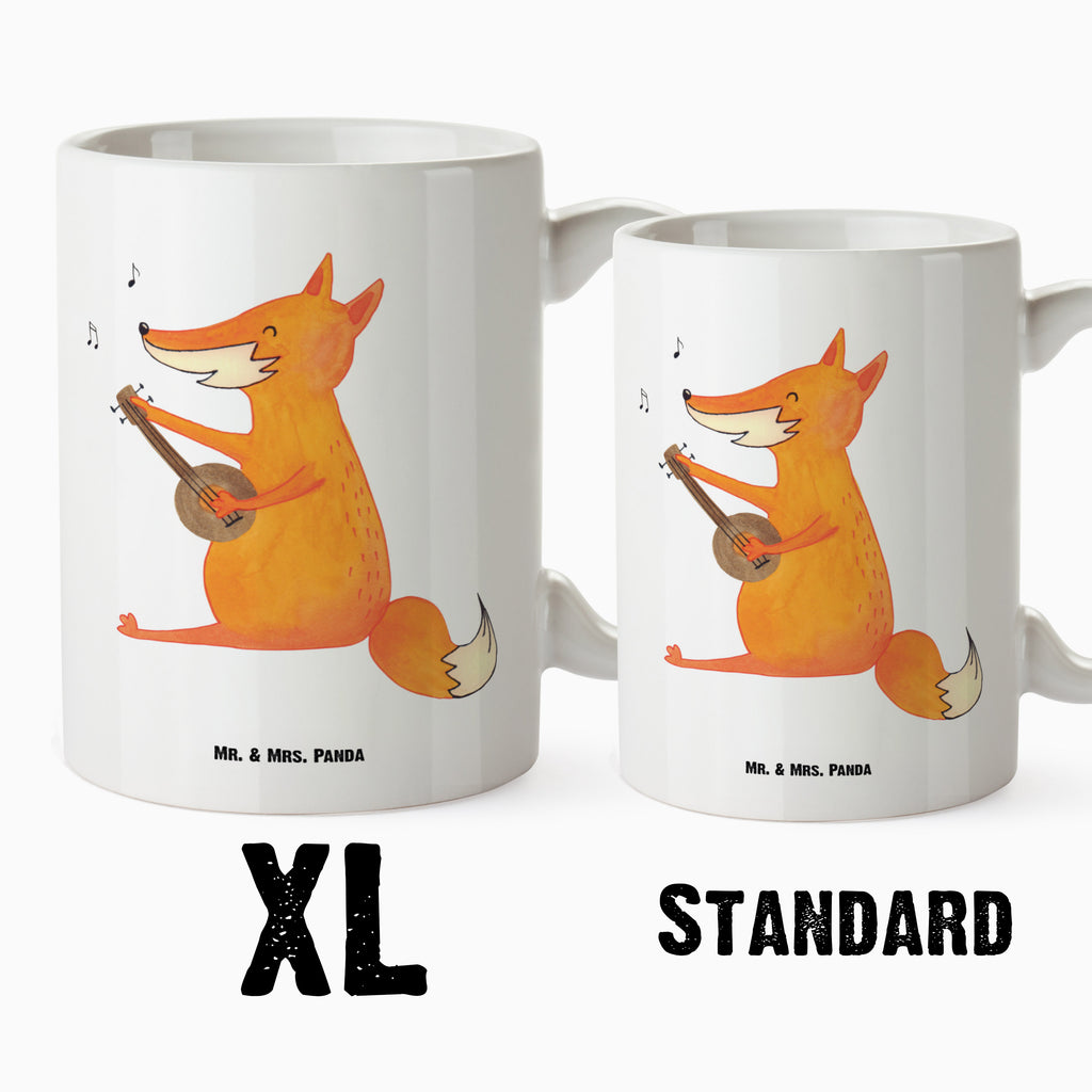 XL Tasse Fuchs Gitarre XL Tasse, Große Tasse, Grosse Kaffeetasse, XL Becher, XL Teetasse, spülmaschinenfest, Jumbo Tasse, Groß, Fuchs, Füchse, Geschenk Musiker, Musik Spruch, Musikerin, Sänger, Sängerin, Gitarre