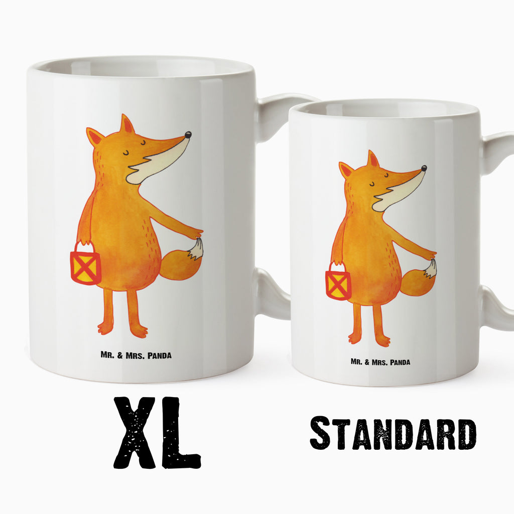 XL Tasse Fuchs Laterne XL Tasse, Große Tasse, Grosse Kaffeetasse, XL Becher, XL Teetasse, spülmaschinenfest, Jumbo Tasse, Groß, Fuchs, Füchse, Spruch trösten, Liebeskummer Spruch, Laterne, Sankt Martin, Laternenumzug, Aufmuntern, Cäsar Otto Hugo Flaischlen