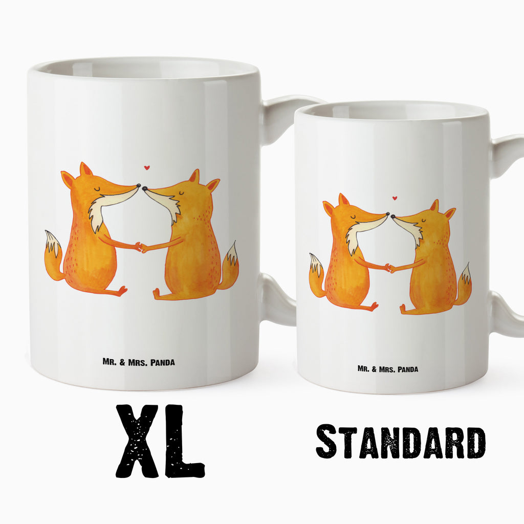 XL Tasse Füchse Liebe XL Tasse, Große Tasse, Grosse Kaffeetasse, XL Becher, XL Teetasse, spülmaschinenfest, Jumbo Tasse, Groß, Fuchs, Füchse, Fox, Liebe, Liebespaar, Paar, Partner, Freundin, Freund, Ehe, Verlobte, Ehemann, Ehefrau, Liebesbeweis