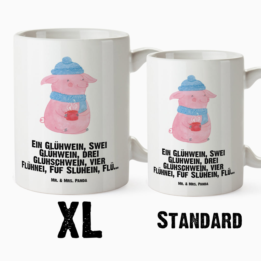 XL Tasse Lallelndes Glühschwein XL Tasse, Große Tasse, Grosse Kaffeetasse, XL Becher, XL Teetasse, spülmaschinenfest, Jumbo Tasse, Groß, Winter, Weihnachten, Weihnachtsdeko, Nikolaus, Advent, Heiligabend, Wintermotiv, Glühwein, Betrunken, Weihnachtsmarkt, Spruch