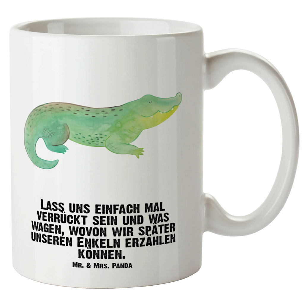 XL Tasse Krokodil XL Tasse, Große Tasse, Grosse Kaffeetasse, XL Becher, XL Teetasse, spülmaschinenfest, Jumbo Tasse, Groß, Meerestiere, Meer, Urlaub, Krokodil, Krokodile, verrückt sein, spontan sein, Abenteuerlust, Reiselust, Freundin, beste Freundin, Lieblingsmensch