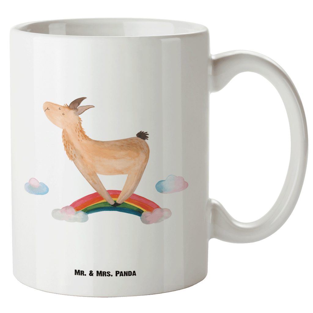 XL Tasse Lama Regenbogen XL Tasse, Große Tasse, Grosse Kaffeetasse, XL Becher, XL Teetasse, spülmaschinenfest, Jumbo Tasse, Groß, Lama, Alpaka, Lamas, Regenbogen, Haters gonna hate, Haters, Selbstständig, Außenseiter, Schule, Abi, Hobby, Wolkenland, Freiheit