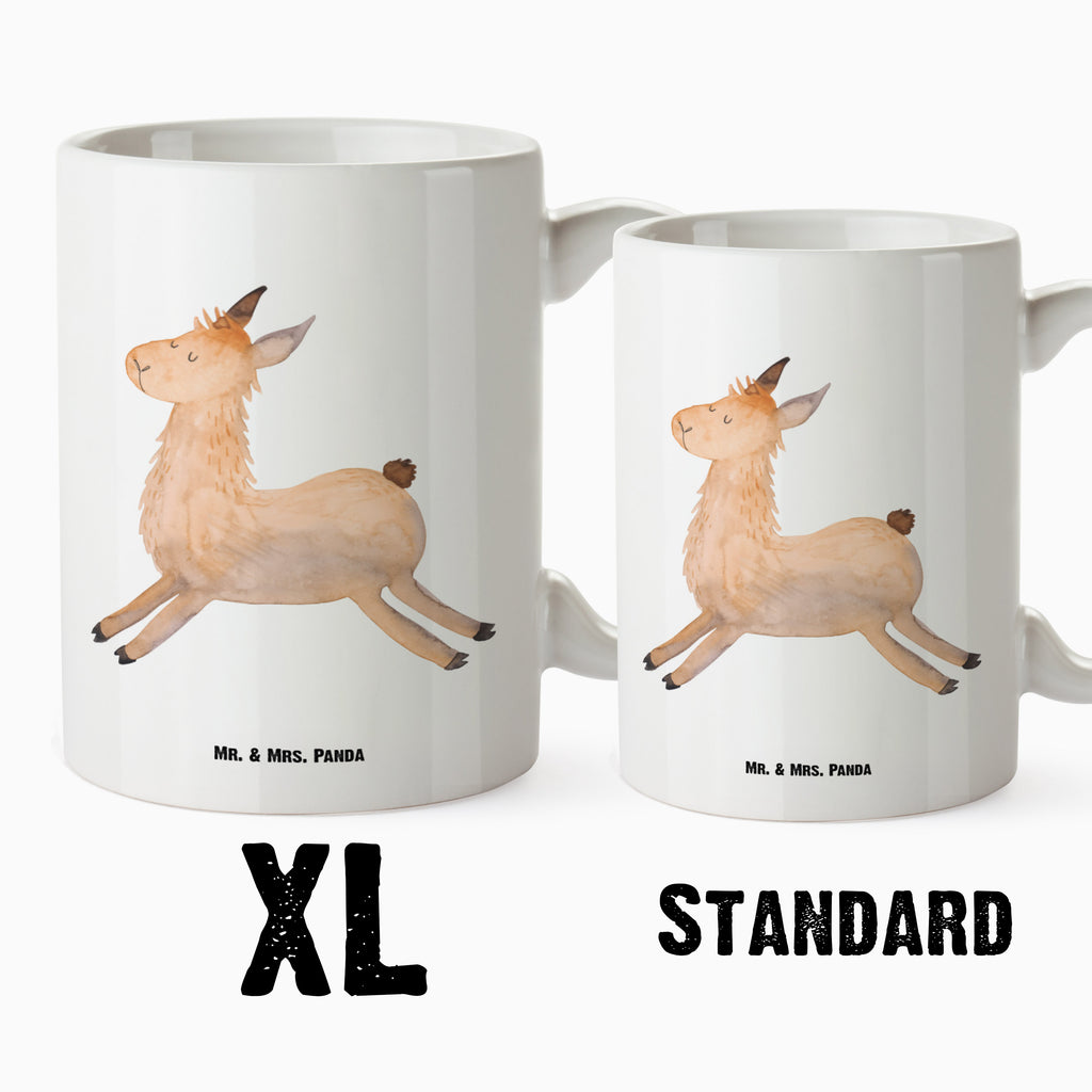 XL Tasse Lama springend XL Tasse, Große Tasse, Grosse Kaffeetasse, XL Becher, XL Teetasse, spülmaschinenfest, Jumbo Tasse, Groß, Lama, Alpaka, Lamas, Lieblingstag, Happy day, fröhlich, Glück, Freundin, Liebeskummer, Neustart, guten Morgen, Start, Prüfung, Abitur