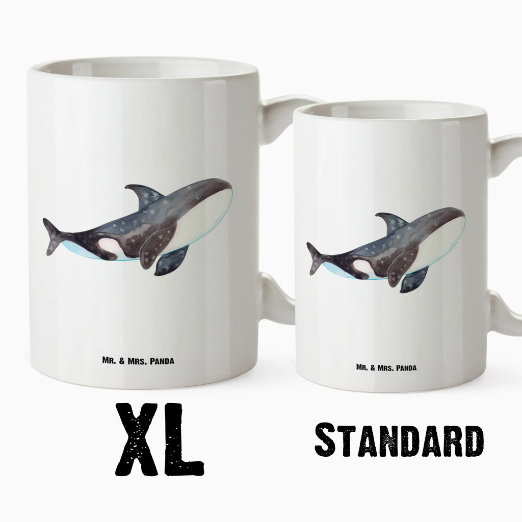 XL Tasse Orca XL Tasse, Große Tasse, Grosse Kaffeetasse, XL Becher, XL Teetasse, spülmaschinenfest, Jumbo Tasse, Groß, Meerestiere, Meer, Urlaub, Orca, Orcas, Killerwal, Wal, Möglichkeiten, Büro, Arbeit, Motivation, Selbstliebe, Neustart, Startup