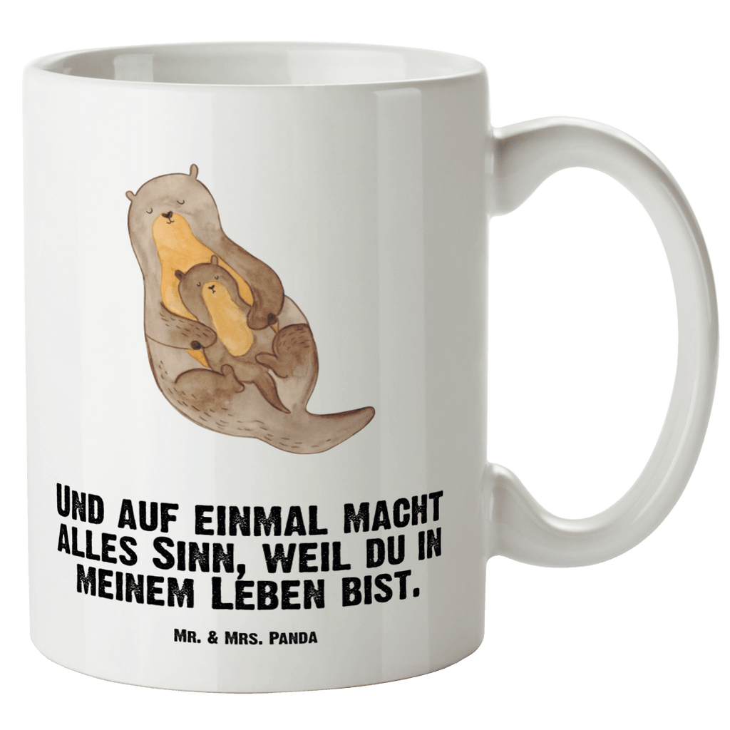 XL Tasse Otter mit Kind XL Tasse, Große Tasse, Grosse Kaffeetasse, XL Becher, XL Teetasse, spülmaschinenfest, Jumbo Tasse, Groß, Otter, Fischotter, Seeotter, Otter Seeotter See Otter