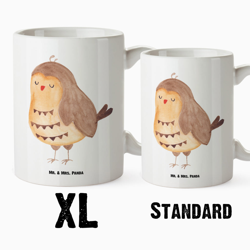 XL Tasse Eule Zufrieden XL Tasse, Große Tasse, Grosse Kaffeetasse, XL Becher, XL Teetasse, spülmaschinenfest, Jumbo Tasse, Groß, Eule, Eule Spruch, Eule deko, Owl, Liebe Spruch, Romantisch, Wortspiel lustig, Spruch schön, Geschenk Hochzeitstag