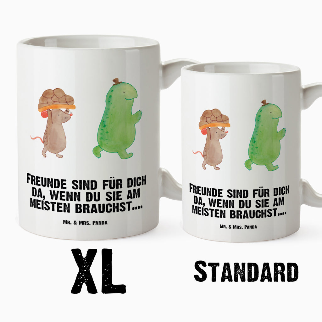 XL Tasse Schildkröte & Maus XL Tasse, Große Tasse, Grosse Kaffeetasse, XL Becher, XL Teetasse, spülmaschinenfest, Jumbo Tasse, Groß, Schildkröte, Maus, Freunde, Freundinnen, beste Freunde, beste Freundinnen