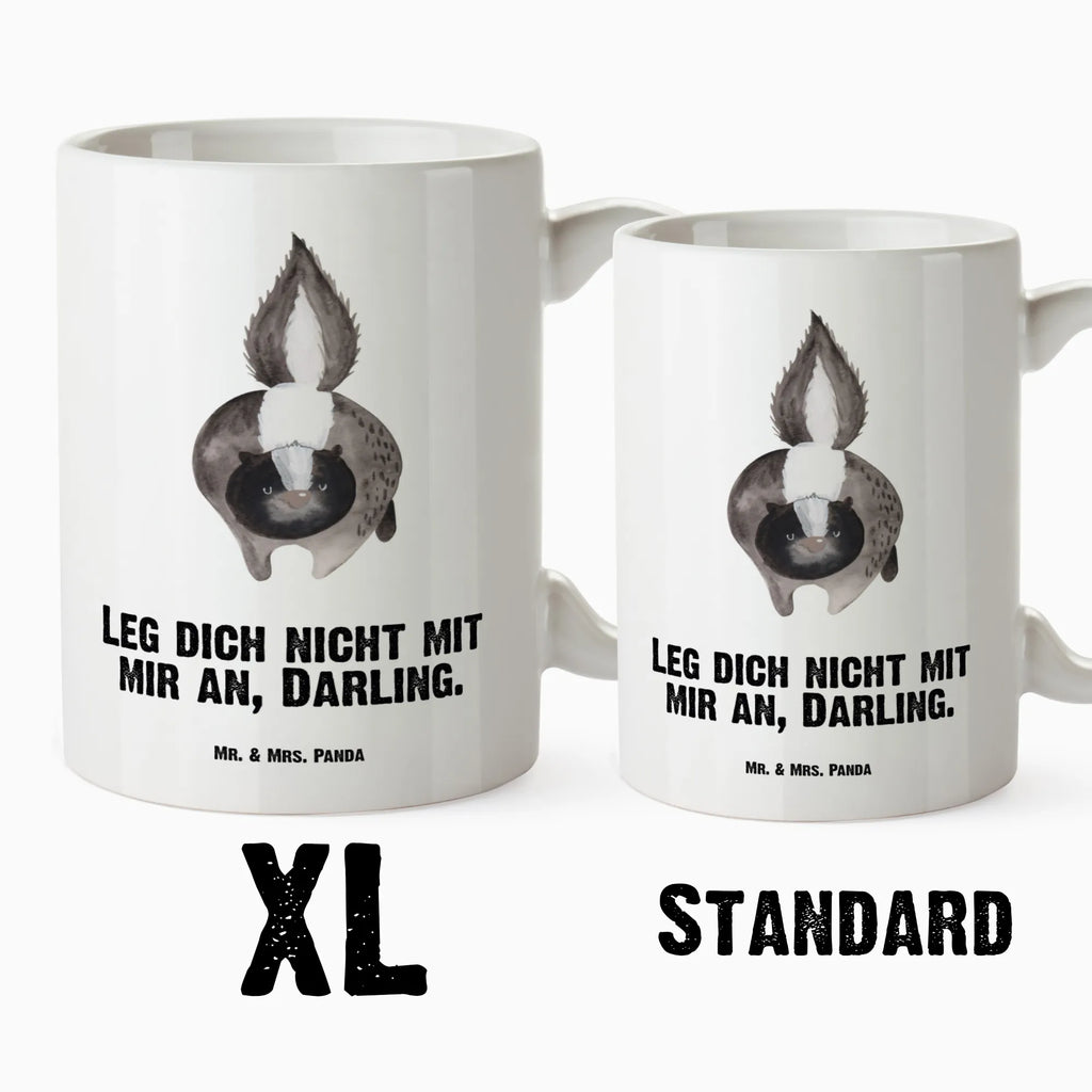 XL Tasse Stinktier Angriff XL Tasse, Große Tasse, Grosse Kaffeetasse, XL Becher, XL Teetasse, spülmaschinenfest, Jumbo Tasse, Groß, Stinktier, Skunk, Wildtier, Raubtier, Stinker, Stinki, wütend, Drohung