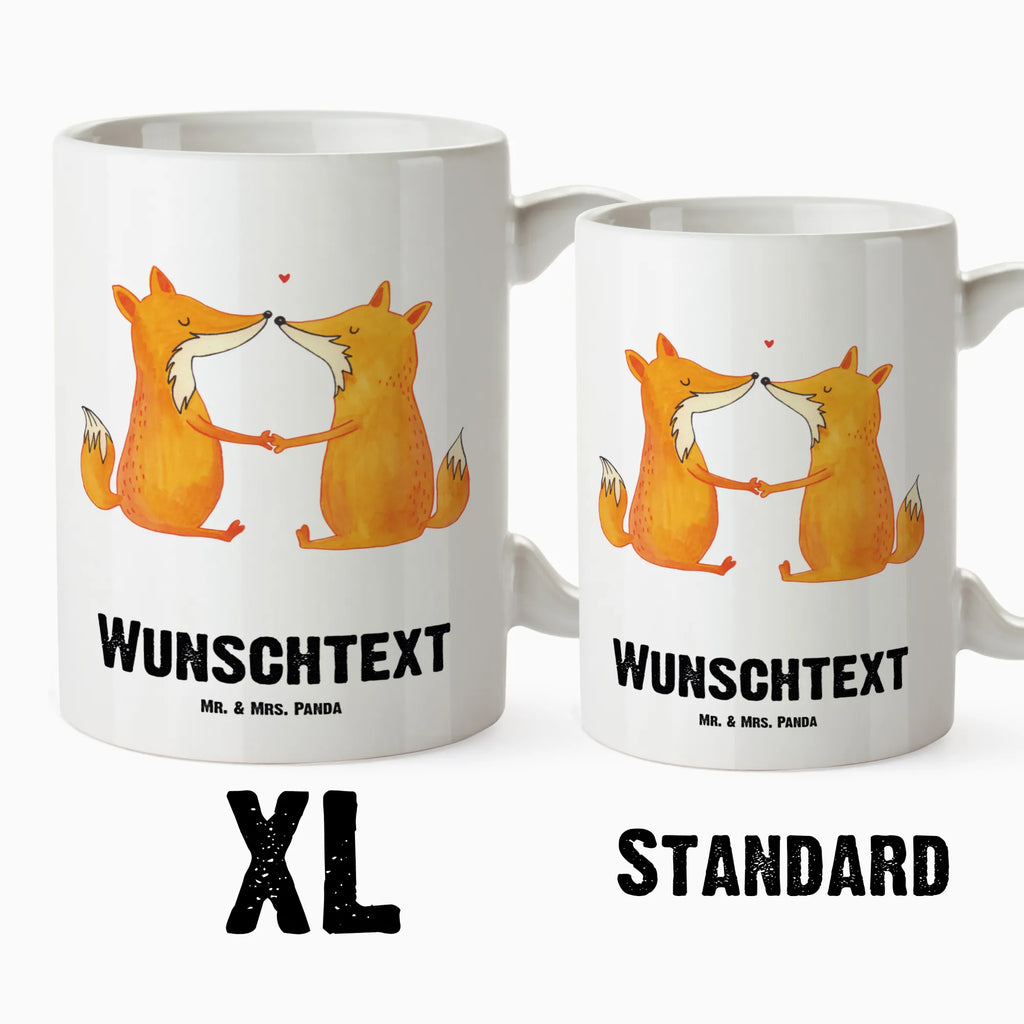 Personalisierte XL Tasse Füchse Liebe Personalisierte XL Tasse, Personalisierte Große Tasse, Personalisierte Grosse Kaffeetasse, PErsonalisierter XL Becher, XL Teetasse mit Namen, XL Becher mit Namen, spülmaschinenfest, Jumbo Tasse, Groß, Personalisiert, XL Tasse mit Namen, XL Namenstasse, Jumbo Namenstasse, Fuchs, Füchse, Fox, Liebe, Liebespaar, Paar, Partner, Freundin, Freund, Ehe, Verlobte, Ehemann, Ehefrau, Liebesbeweis