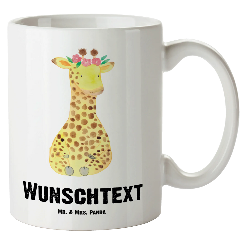 Personalisierte XL Tasse Giraffe Blumenkranz Personalisierte XL Tasse, Personalisierte Große Tasse, Personalisierte Grosse Kaffeetasse, PErsonalisierter XL Becher, XL Teetasse mit Namen, XL Becher mit Namen, spülmaschinenfest, Jumbo Tasse, Groß, Personalisiert, XL Tasse mit Namen, XL Namenstasse, Jumbo Namenstasse, Afrika, Wildtiere, Giraffe, Blumenkranz, Abenteurer, Selbstliebe, Freundin