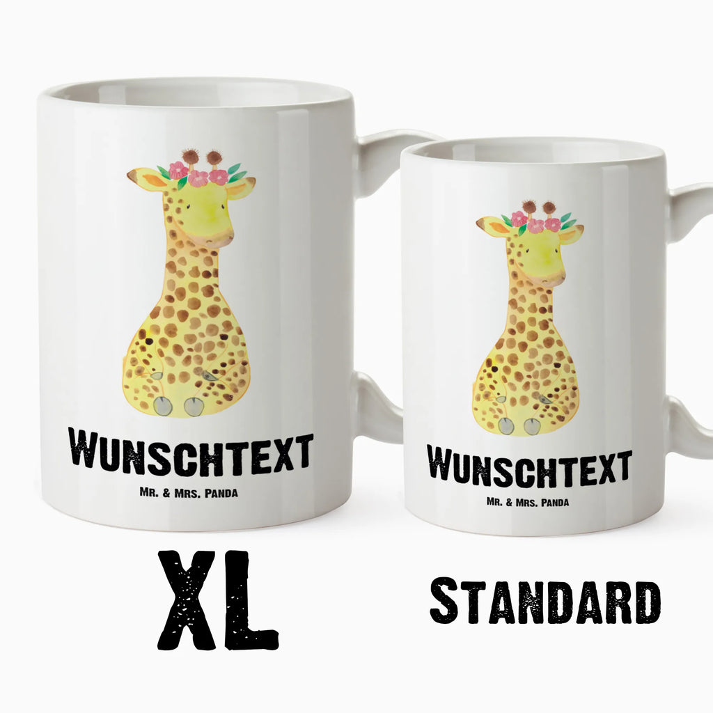 Personalisierte XL Tasse Giraffe Blumenkranz Personalisierte XL Tasse, Personalisierte Große Tasse, Personalisierte Grosse Kaffeetasse, PErsonalisierter XL Becher, XL Teetasse mit Namen, XL Becher mit Namen, spülmaschinenfest, Jumbo Tasse, Groß, Personalisiert, XL Tasse mit Namen, XL Namenstasse, Jumbo Namenstasse, Afrika, Wildtiere, Giraffe, Blumenkranz, Abenteurer, Selbstliebe, Freundin