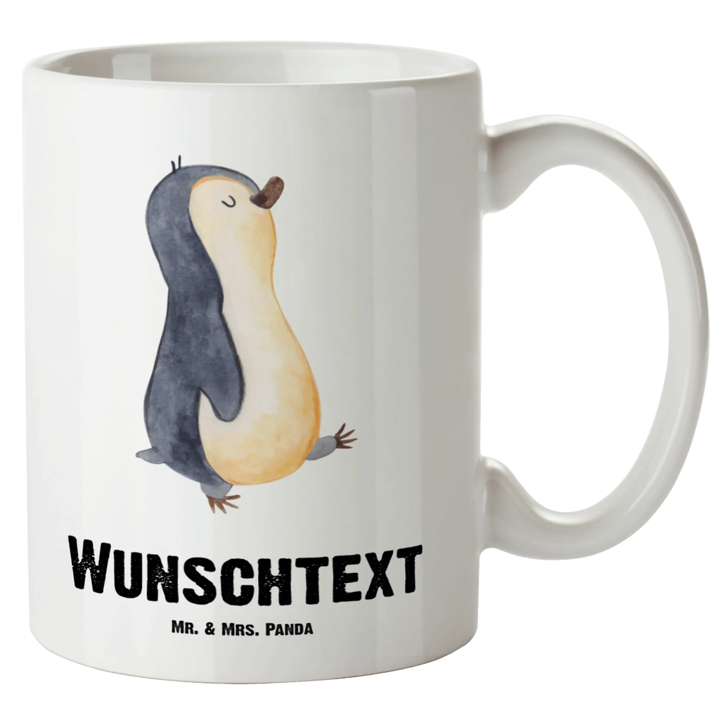 Personalisierte XL Tasse Pinguin marschierend Personalisierte XL Tasse, Personalisierte Große Tasse, Personalisierte Grosse Kaffeetasse, PErsonalisierter XL Becher, XL Teetasse mit Namen, XL Becher mit Namen, spülmaschinenfest, Jumbo Tasse, Groß, Personalisiert, XL Tasse mit Namen, XL Namenstasse, Jumbo Namenstasse, Pinguin, Pinguine, Frühaufsteher, Langschläfer, Bruder, Schwester, Familie